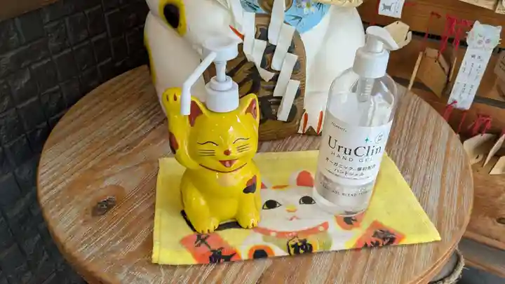 長崎尾曲がり猫神社の感染症対策