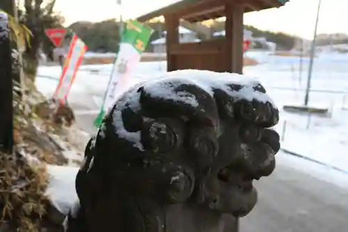 阿久津「田村神社」（郡山市阿久津町）旧社名：伊豆箱根三嶋三社の狛犬