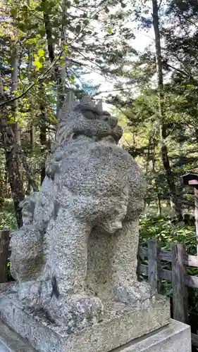 穂高神社奥宮の狛犬