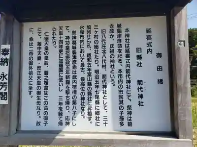箭代神社の歴史