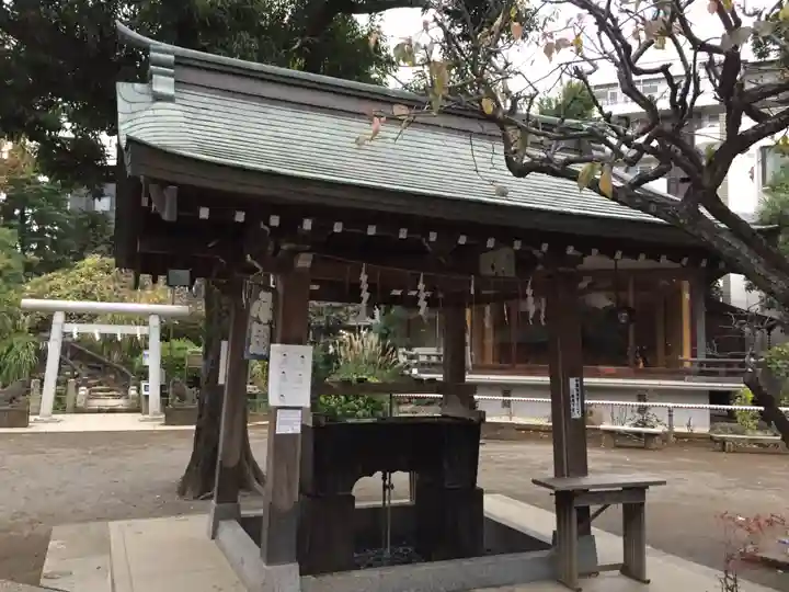 鳩森八幡神社の手水舎