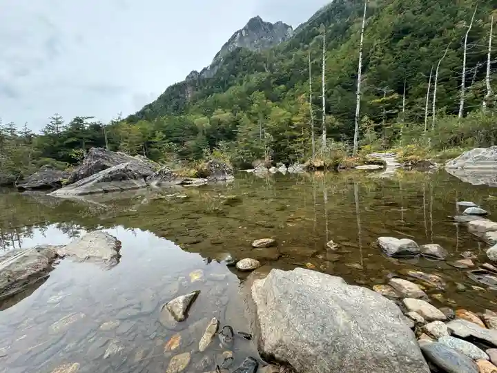 穂高神社奥宮の自然