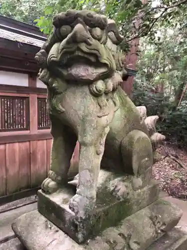 往馬坐伊古麻都比古神社の狛犬