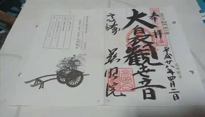 観音山慈眼院(高崎観音)の御朱印