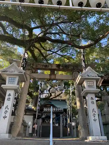 津田八幡神社の鳥居