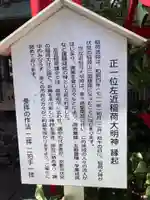 正一位左近稲荷大明神の歴史