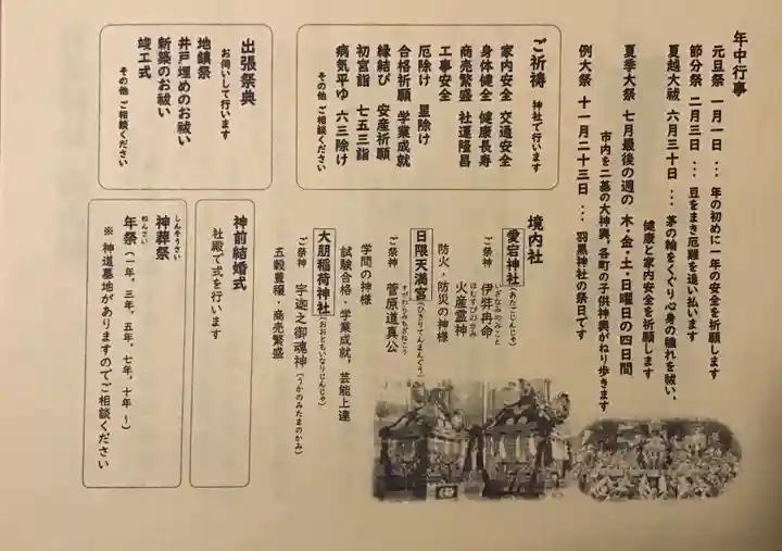 (下館)羽黒神社の授与品その他