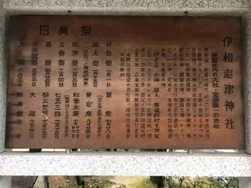 伊和志津神社の歴史