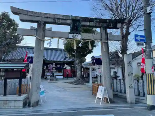 瓜破天神社の鳥居