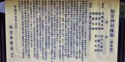 櫻宮神社(桜宮)の歴史