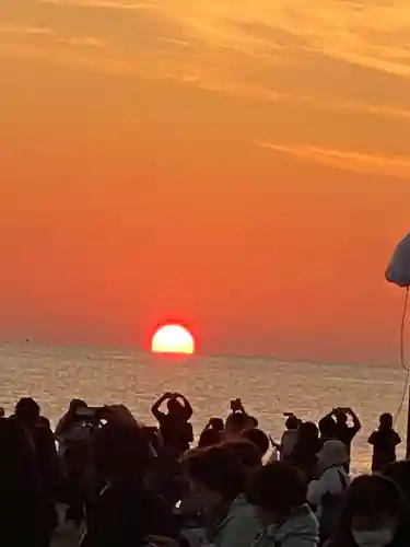 稲佐の浜　弁天島の景色