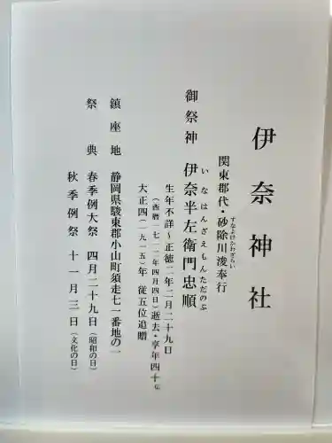 伊奈神社の{uncategorized: "未分類", other: "その他", undefined: "問題あり", building: "その他建物", grave: "お墓", sacred_gate: "鳥居", guardian: "狛犬", statue: "像", buddha: "仏像", history: "歴史", nature: "自然", garden: "庭園", animal: "動物", pagoda: "塔", temizu: "手水舎", mountain_gate: "山門・神門", sanctuary: "本殿・本堂", subordinate: "末社・摂社", art: "芸術", scenery: "景色", jizo: "地蔵", ema: "絵馬", goshuin: "御朱印", omikuji: "おみくじ", items: "授与品その他", amulet: "お守り", goshuincho: "御朱印帳", eats: "食事", festival: "お祭り", votive_dance: "神楽", shichigosan: "七五三参", wedding: "結婚式", experience: "体験その他", initially: "初詣", around: "周辺", anti_infection: "感染症対策"}