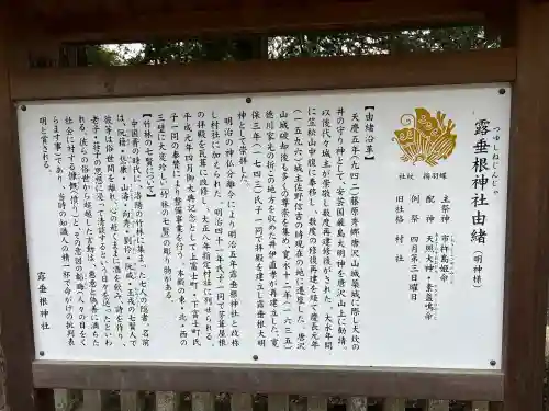 露垂根神社の{uncategorized: "未分類", other: "その他", undefined: "問題あり", building: "その他建物", grave: "お墓", sacred_gate: "鳥居", guardian: "狛犬", statue: "像", buddha: "仏像", history: "歴史", nature: "自然", garden: "庭園", animal: "動物", pagoda: "塔", temizu: "手水舎", mountain_gate: "山門・神門", sanctuary: "本殿・本堂", subordinate: "末社・摂社", art: "芸術", scenery: "景色", jizo: "地蔵", ema: "絵馬", goshuin: "御朱印", omikuji: "おみくじ", items: "授与品その他", amulet: "お守り", goshuincho: "御朱印帳", eats: "食事", festival: "お祭り", votive_dance: "神楽", shichigosan: "七五三参", wedding: "結婚式", experience: "体験その他", initially: "初詣", around: "周辺", anti_infection: "感染症対策"}