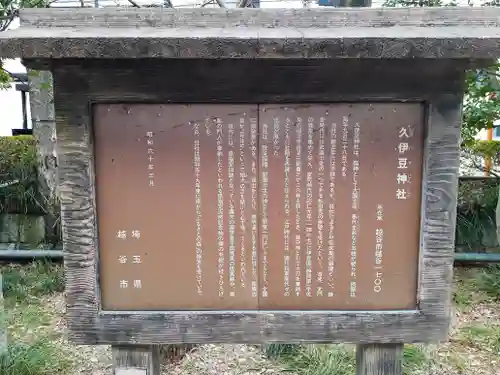 越ヶ谷久伊豆神社の歴史