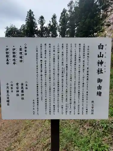 白山神社 秩父別所の歴史