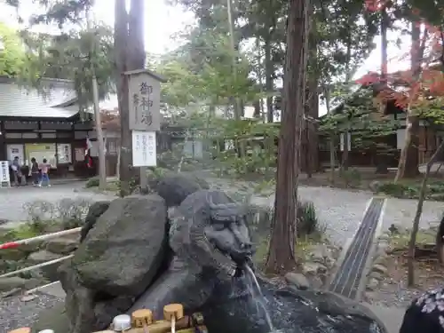 諏訪大社下社秋宮の手水舎