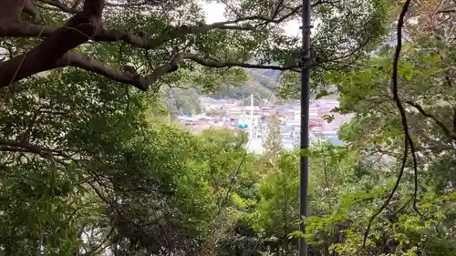 長井崎弁天島神社の景色