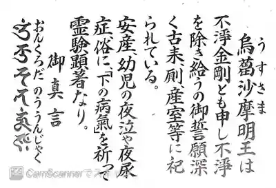 ウスサマ明王について