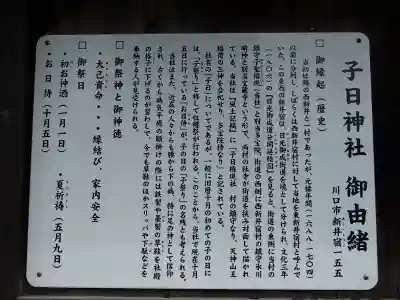新井宿 子日神社の歴史