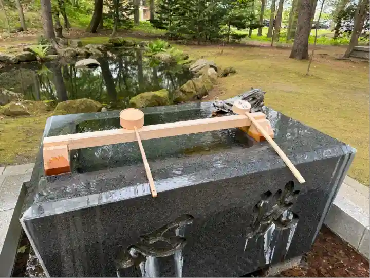 音更神社の手水舎