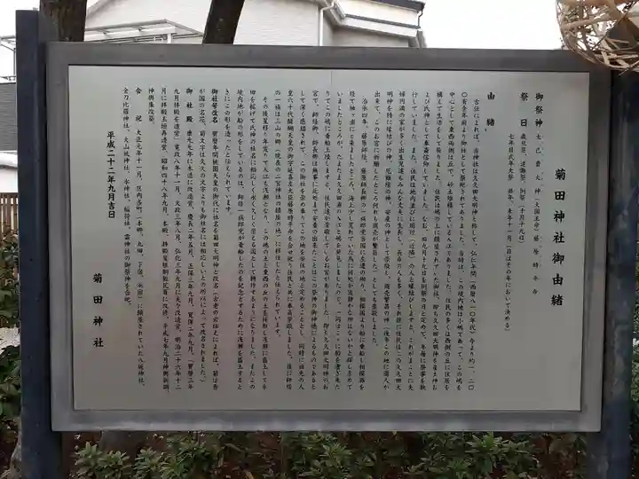 菊田神社の歴史