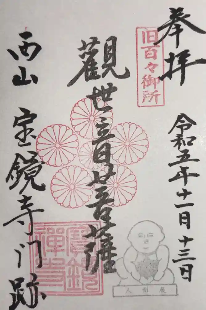 宝鏡寺の御朱印