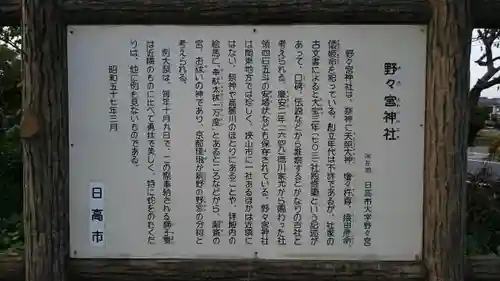 野々宮神社の歴史