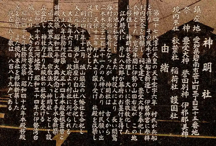 神明社(荒子神明社)の歴史