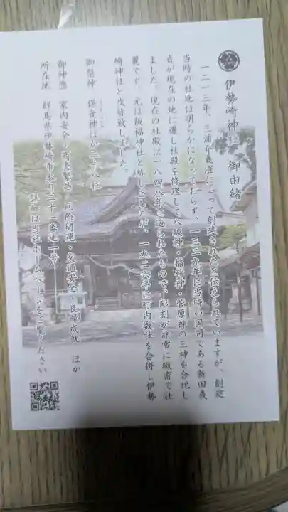 伊勢崎神社の{uncategorized: "未分類", other: "その他", undefined: "問題あり", building: "その他建物", grave: "お墓", sacred_gate: "鳥居", guardian: "狛犬", statue: "像", buddha: "仏像", history: "歴史", nature: "自然", garden: "庭園", animal: "動物", pagoda: "塔", temizu: "手水舎", mountain_gate: "山門・神門", sanctuary: "本殿・本堂", subordinate: "末社・摂社", art: "芸術", scenery: "景色", jizo: "地蔵", ema: "絵馬", goshuin: "御朱印", omikuji: "おみくじ", items: "授与品その他", amulet: "お守り", goshuincho: "御朱印帳", eats: "食事", festival: "お祭り", votive_dance: "神楽", shichigosan: "七五三参", wedding: "結婚式", experience: "体験その他", initially: "初詣", around: "周辺", anti_infection: "感染症対策"}