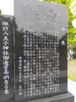 諏訪八王子神社の歴史