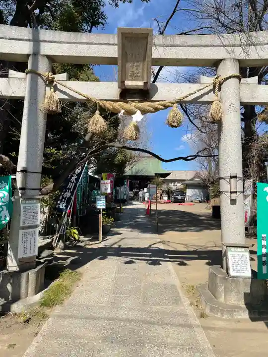 江北氷川神社の鳥居