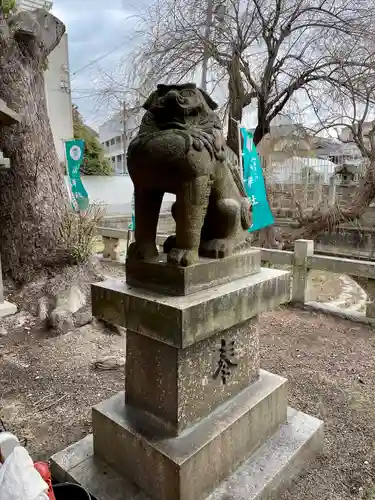 浅澤社（住吉大社境外末社）の狛犬