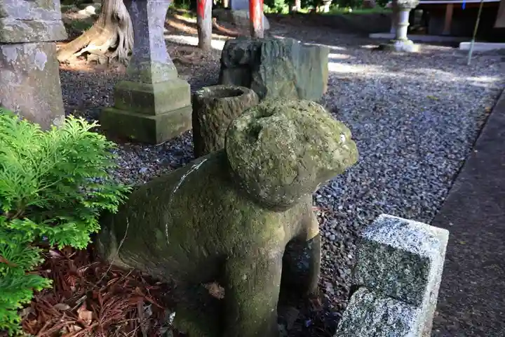 阿久津「田村神社」(郡山市阿久津町)旧社名:伊豆箱根三嶋三社の狛犬