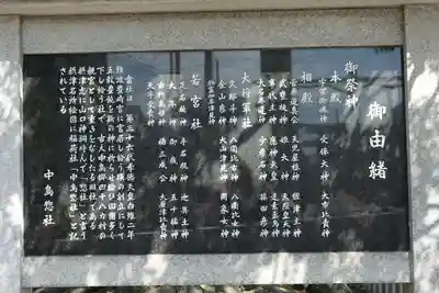 中島惣社の歴史