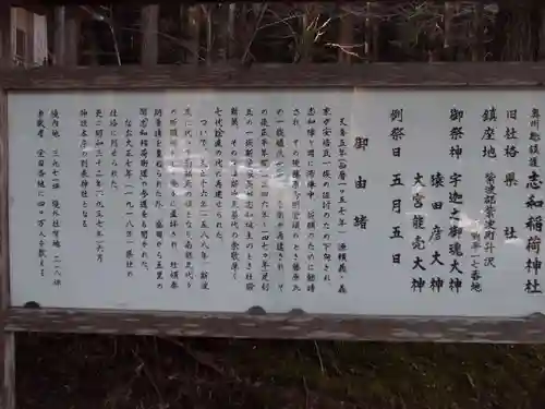 志和稲荷神社の歴史