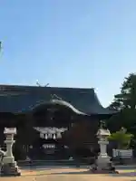 今朝の境内の様子