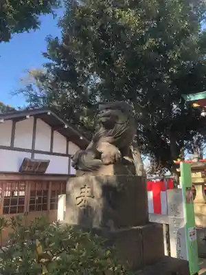 多摩川浅間神社の狛犬