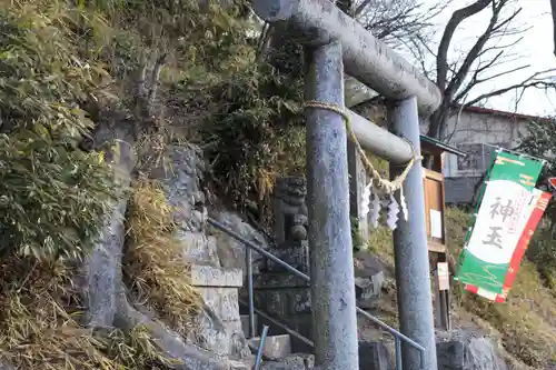 阿久津「田村神社」（郡山市阿久津町）旧社名：伊豆箱根三嶋三社の鳥居