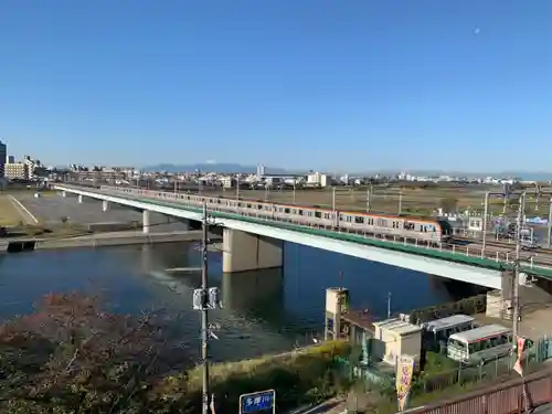 多摩川浅間神社の景色