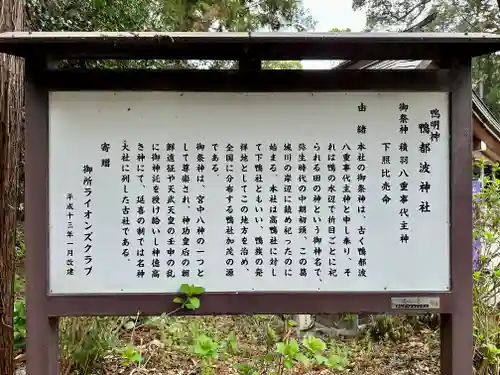 鴨都波神社の歴史