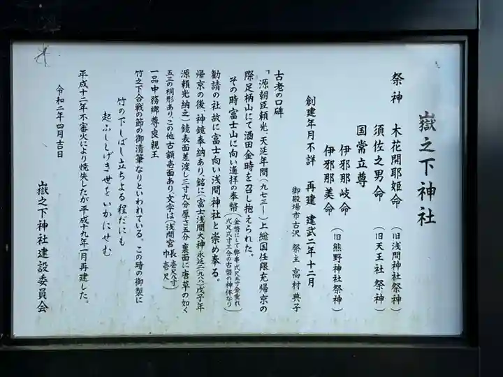 嶽之下神社(静岡県)