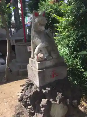 中田出世稲荷神社の狛犬