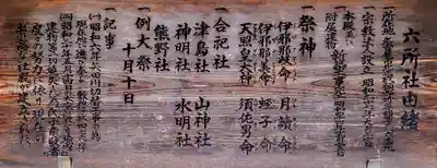 六所社(安井)の歴史