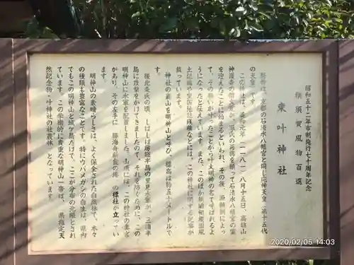 叶神社 (西叶神社)の歴史