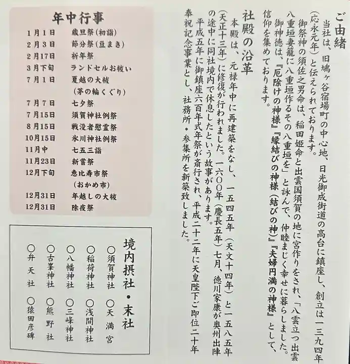 鳩ヶ谷氷川神社(埼玉県)