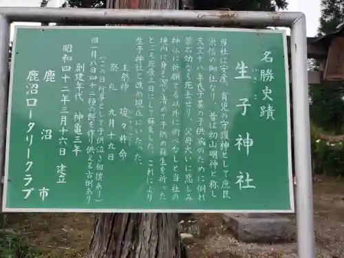 生子神社の歴史