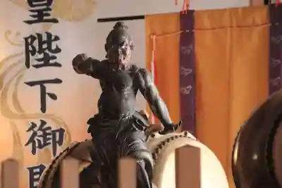 阿久津「田村神社」(郡山市阿久津町)旧社名:伊豆箱根三嶋三社の像