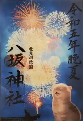晩夏の花火　猫😺
