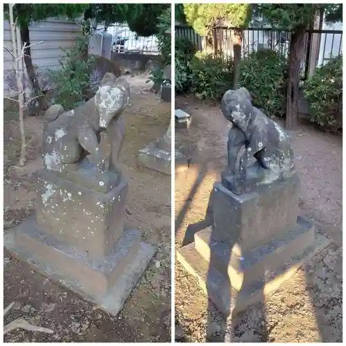 花栗伏見稲荷神社の狛犬