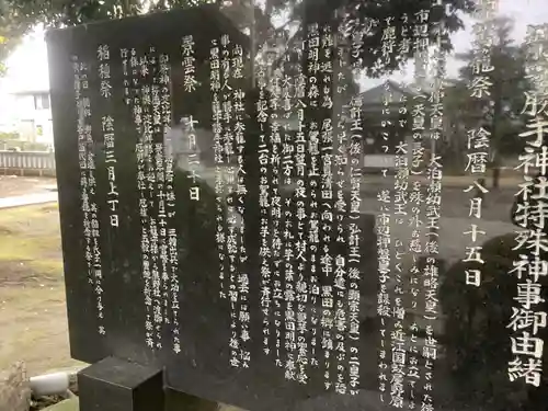 籠守勝手神社（木曽川町黒田）の歴史